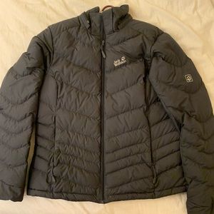 grey jack wolfskin down puffer jacket